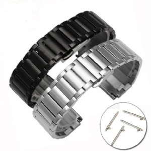 3 Beads Metal Stainless Steel Watch Strap Band for Smart Watch Band Bracelet