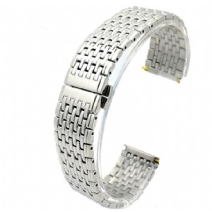 9 Beads Stainless Steel Strap Butterfly Buckle Watch Band Solid Link Wristband