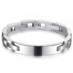 Carbon Fiber Jewelry Stainless Steel Chain Link Bracelets & Bangles