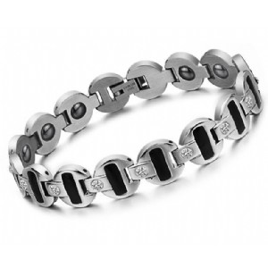 Fashion Cubic Zirconia Bracelet Handmade Wrap Hematite Magnet Health Vintage Jewelry