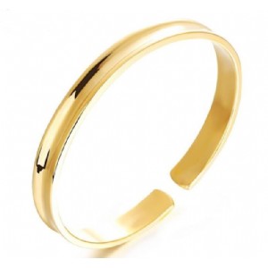 Gold Opening Bracelet & Bangle Fashion Shining Finish Anti Allergy Bracelets