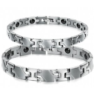 Healthy Magnetic Bracelets & Bangles Stainless Steel Jewelry for Men Women Couple Bracelet