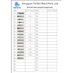 High Quality Fashion Designed Second Watch Hands Watch Parts Watch Accessories