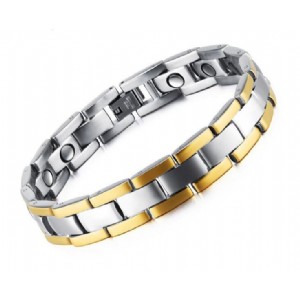 Men′s Big Chain Link Bracelet 13mm Width Stainless Steel Gold/Silver Color Bracelet