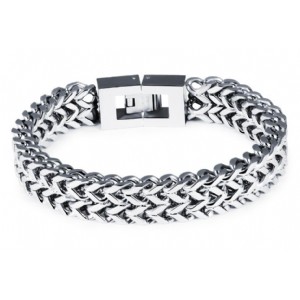 Personality Square Fish Scales Stainless Steel Bracelets&Bangles for Men