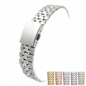 Stainless Steel 5 Beads Watch Band Strap Watch Band High-End Women Classic Wristband